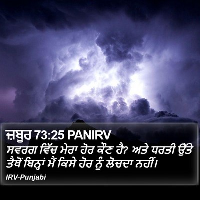 ਜ਼ਬੂਰ 73:25 PANIRV Bible Verse Image