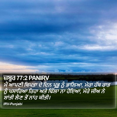 ਜ਼ਬੂਰ 77:2 PANIRV Bible Verse Image