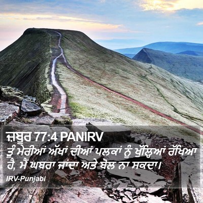 ਜ਼ਬੂਰ 77:4 PANIRV Bible Verse Image