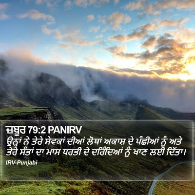 ਜ਼ਬੂਰ 79:2 PANIRV Bible Verse Image