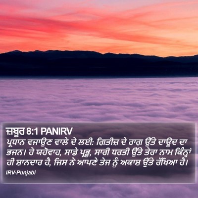 ਜ਼ਬੂਰ 8:1 PANIRV Bible Verse Image