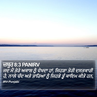 ਜ਼ਬੂਰ 8:3 PANIRV Bible Verse Image