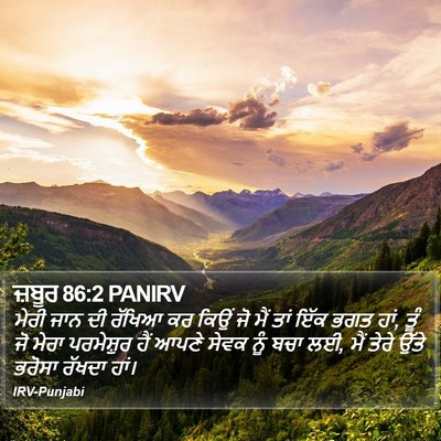 ਜ਼ਬੂਰ 86:2 PANIRV Bible Verse Image