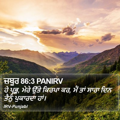 ਜ਼ਬੂਰ 86:3 PANIRV Bible Verse Image