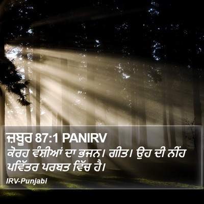 ਜ਼ਬੂਰ 87:1 PANIRV Bible Verse Image