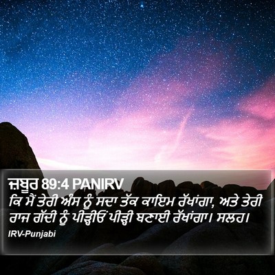 ਜ਼ਬੂਰ 89:4 PANIRV Bible Verse Image