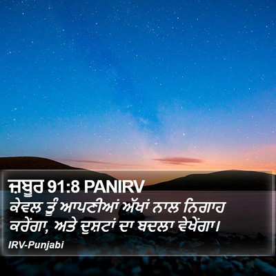 ਜ਼ਬੂਰ 91:8 PANIRV Bible Verse Image