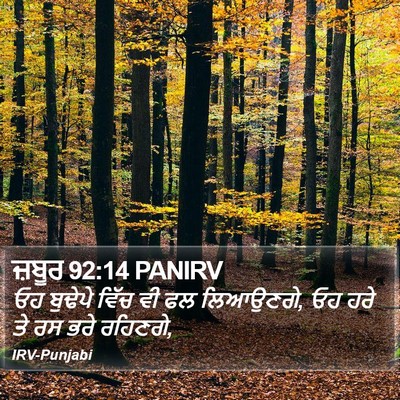 ਜ਼ਬੂਰ 92:14 PANIRV Bible Verse Image