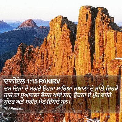 ਦਾਨੀਏਲ 1:15 PANIRV Bible Verse Image