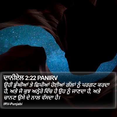 ਦਾਨੀਏਲ 2:22 PANIRV Bible Verse Image