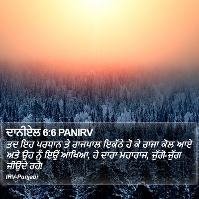 ਦਾਨੀਏਲ 6:6 PANIRV Bible Verse Image