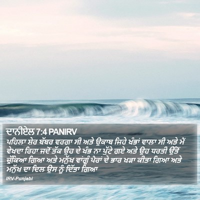 ਦਾਨੀਏਲ 7:4 PANIRV Bible Verse Image
