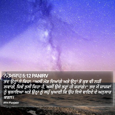 ਨਹਮਯਾਹ 5:12 PANIRV Bible Verse Image