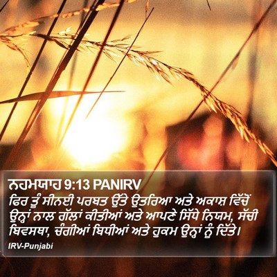 ਨਹਮਯਾਹ 9:13 PANIRV Bible Verse Image