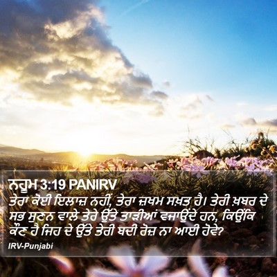 ਨਹੂਮ 3:19 PANIRV Bible Verse Image