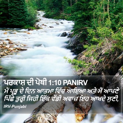 ਪਰਕਾਸ਼ ਦੀ ਪੋਥੀ 1:10 PANIRV Bible Verse Image