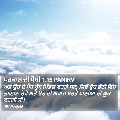 ਪਰਕਾਸ਼ ਦੀ ਪੋਥੀ 1:15 PANIRV Bible Verse Image