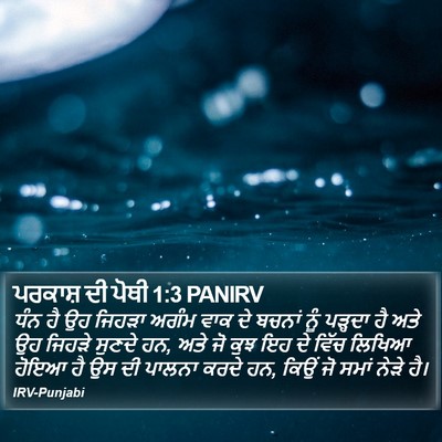 ਪਰਕਾਸ਼ ਦੀ ਪੋਥੀ 1:3 PANIRV Bible Verse Image
