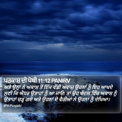 ਪਰਕਾਸ਼ ਦੀ ਪੋਥੀ 11:12 PANIRV Bible Verse Image
