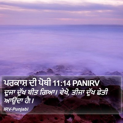 ਪਰਕਾਸ਼ ਦੀ ਪੋਥੀ 11:14 PANIRV Bible Verse Image