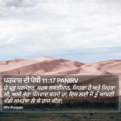 ਪਰਕਾਸ਼ ਦੀ ਪੋਥੀ 11:17 PANIRV Bible Verse Image