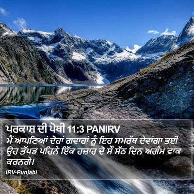 ਪਰਕਾਸ਼ ਦੀ ਪੋਥੀ 11:3 PANIRV Bible Verse Image