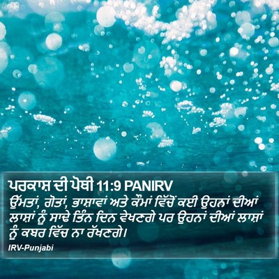 ਪਰਕਾਸ਼ ਦੀ ਪੋਥੀ 11:9 PANIRV Bible Verse Image