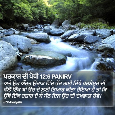 ਪਰਕਾਸ਼ ਦੀ ਪੋਥੀ 12:6 PANIRV Bible Verse Image