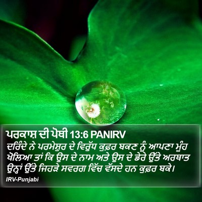 ਪਰਕਾਸ਼ ਦੀ ਪੋਥੀ 13:6 PANIRV Bible Verse Image