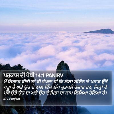 ਪਰਕਾਸ਼ ਦੀ ਪੋਥੀ 14:1 PANIRV Bible Verse Image