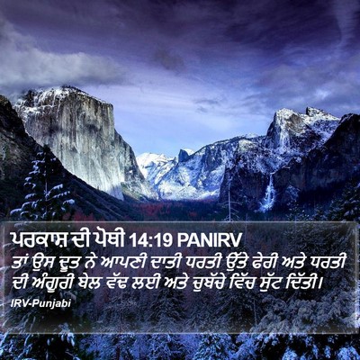 ਪਰਕਾਸ਼ ਦੀ ਪੋਥੀ 14:19 PANIRV Bible Verse Image