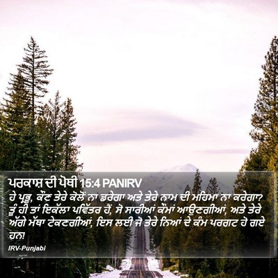 ਪਰਕਾਸ਼ ਦੀ ਪੋਥੀ 15:4 PANIRV Bible Verse Image