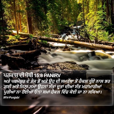 ਪਰਕਾਸ਼ ਦੀ ਪੋਥੀ 15:8 PANIRV Bible Verse Image