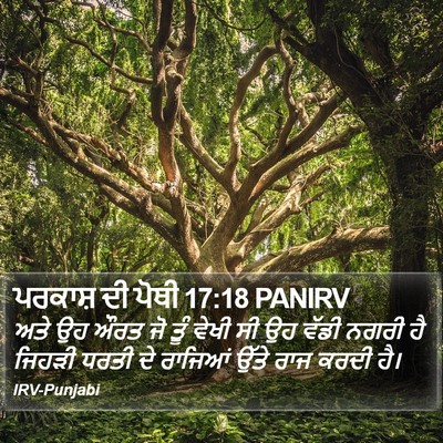 ਪਰਕਾਸ਼ ਦੀ ਪੋਥੀ 17:18 PANIRV Bible Verse Image