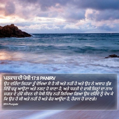 ਪਰਕਾਸ਼ ਦੀ ਪੋਥੀ 17:8 PANIRV Bible Verse Image