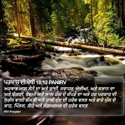 ਪਰਕਾਸ਼ ਦੀ ਪੋਥੀ 18:12 PANIRV Bible Verse Image