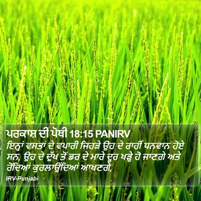ਪਰਕਾਸ਼ ਦੀ ਪੋਥੀ 18:15 PANIRV Bible Verse Image