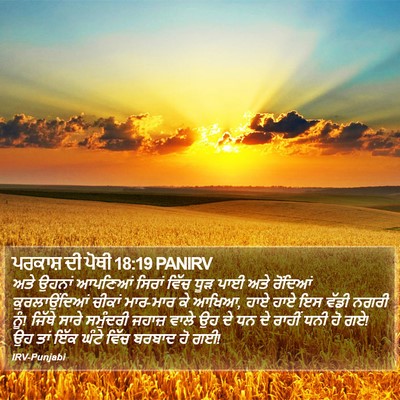 ਪਰਕਾਸ਼ ਦੀ ਪੋਥੀ 18:19 PANIRV Bible Verse Image