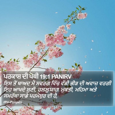 ਪਰਕਾਸ਼ ਦੀ ਪੋਥੀ 19:1 PANIRV Bible Verse Image