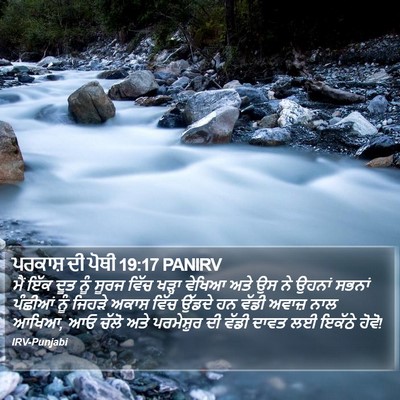 ਪਰਕਾਸ਼ ਦੀ ਪੋਥੀ 19:17 PANIRV Bible Verse Image