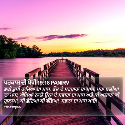 ਪਰਕਾਸ਼ ਦੀ ਪੋਥੀ 19:18 PANIRV Bible Verse Image