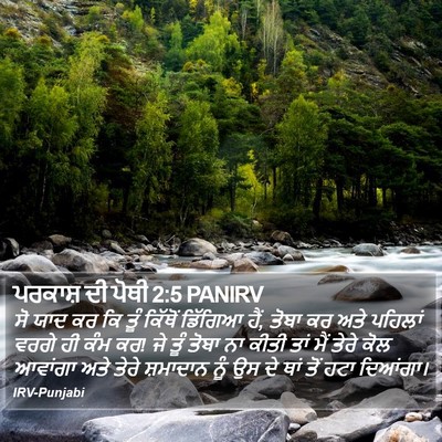 ਪਰਕਾਸ਼ ਦੀ ਪੋਥੀ 2:5 PANIRV Bible Verse Image