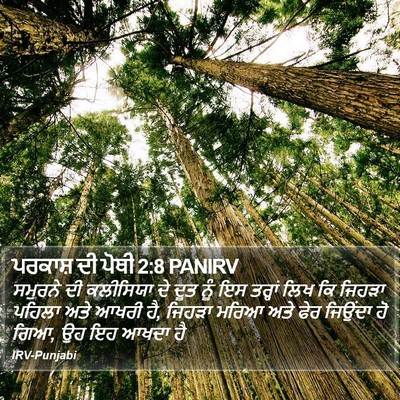 ਪਰਕਾਸ਼ ਦੀ ਪੋਥੀ 2:8 PANIRV Bible Verse Image