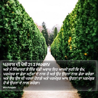 ਪਰਕਾਸ਼ ਦੀ ਪੋਥੀ 21:3 PANIRV Bible Verse Image