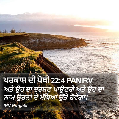 ਪਰਕਾਸ਼ ਦੀ ਪੋਥੀ 22:4 PANIRV Bible Verse Image