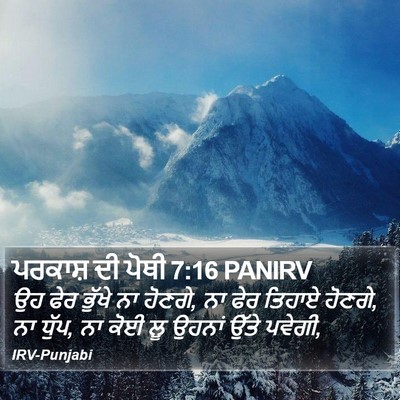 ਪਰਕਾਸ਼ ਦੀ ਪੋਥੀ 7:16 PANIRV Bible Verse Image