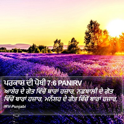 ਪਰਕਾਸ਼ ਦੀ ਪੋਥੀ 7:6 PANIRV Bible Verse Image