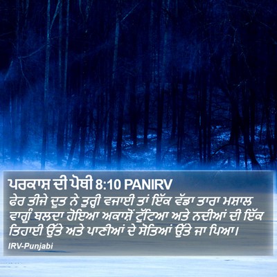 ਪਰਕਾਸ਼ ਦੀ ਪੋਥੀ 8:10 PANIRV Bible Verse Image