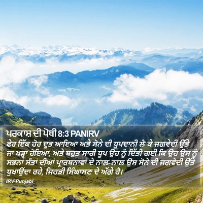ਪਰਕਾਸ਼ ਦੀ ਪੋਥੀ 8:3 PANIRV Bible Verse Image