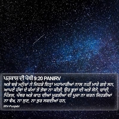 ਪਰਕਾਸ਼ ਦੀ ਪੋਥੀ 9:20 PANIRV Bible Verse Image